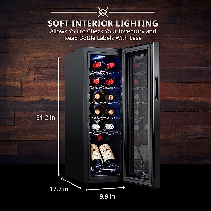 The Ivation Large Capacity Compressor Wine Cooler Refrigerator with Adjustable Shelves is a versatile and feature-rich appliance designed to cater to the storage needs of wine enthusiasts with diverse tastes