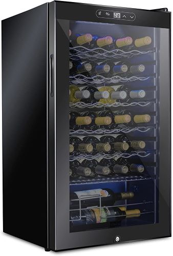 The Schmecke Large Freestanding Wine Cellar Compressor Wine Cooler Refrigerator is a premium appliance designed to provide wine enthusiasts with a state-of-the-art storage solution.